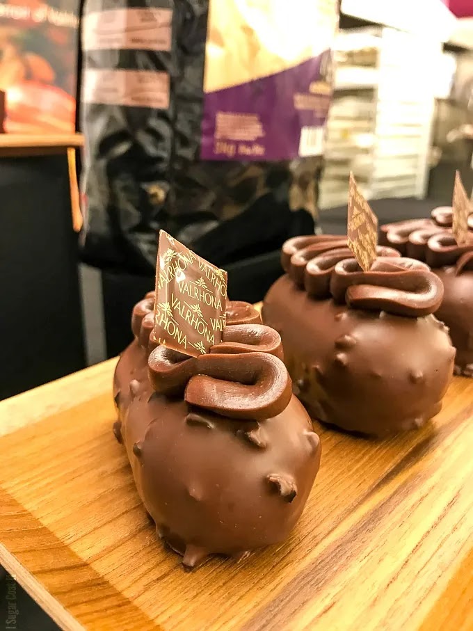Créations réalisées dans un atelier de chocolat Valrhona
